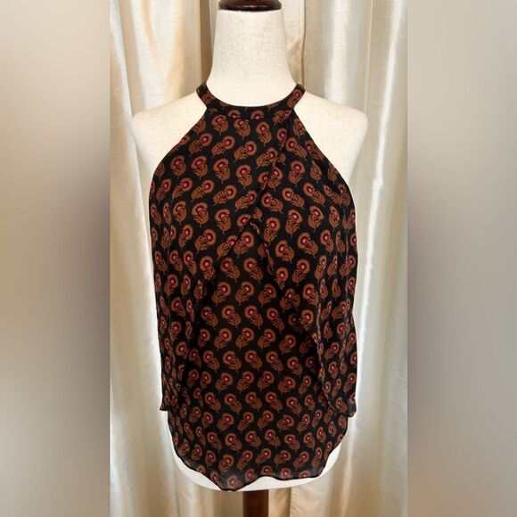 A.L.C. Women's Iggy Draped Silk Dahlia Top Size 2 - Picture 2 of 6